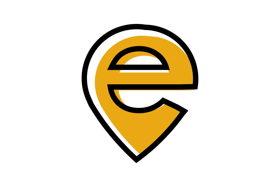 Letter initial e pin concept logo design vector Deeezy