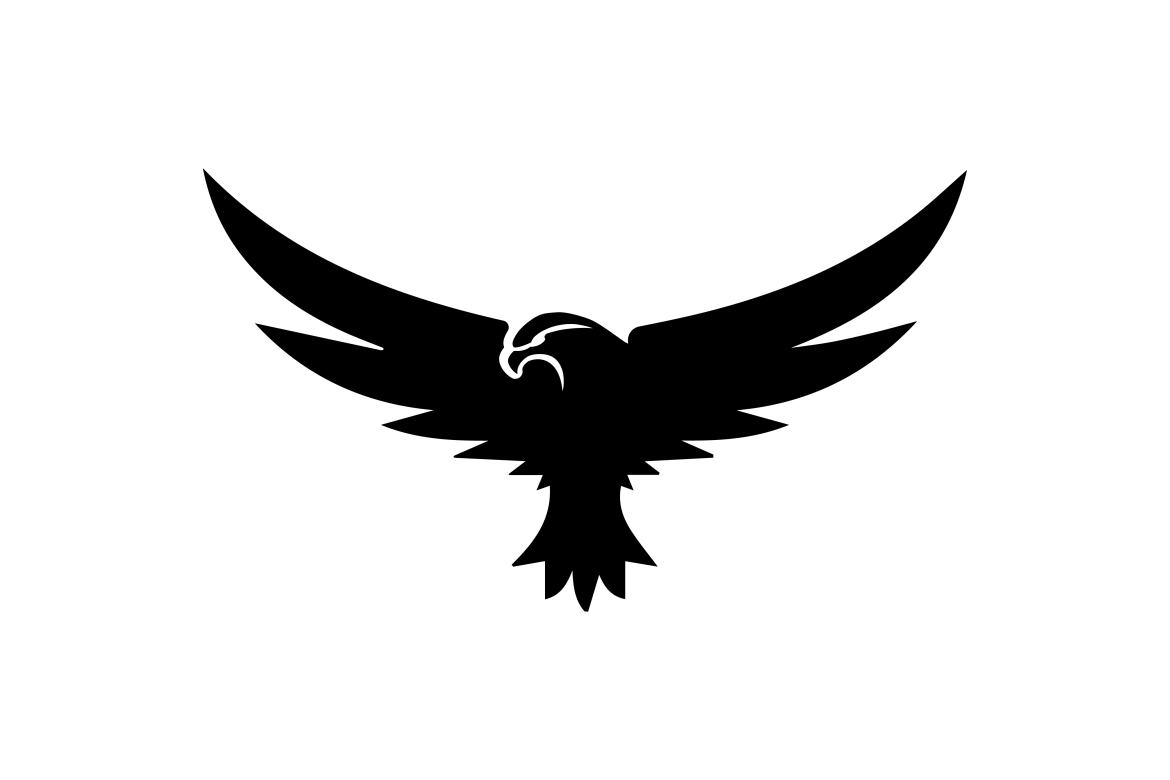 Flying eagle logo flat design vector illustration | Deeezy