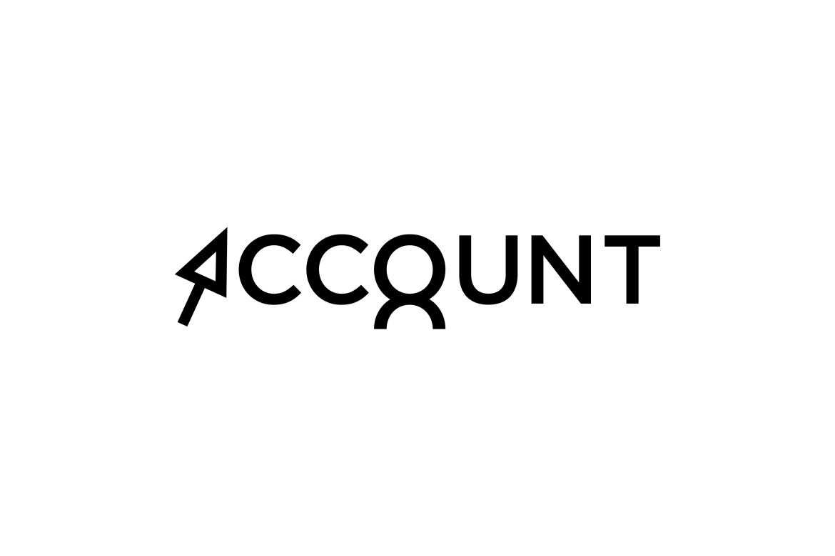 Accounting logo lettering design vector isolated | Deeezy