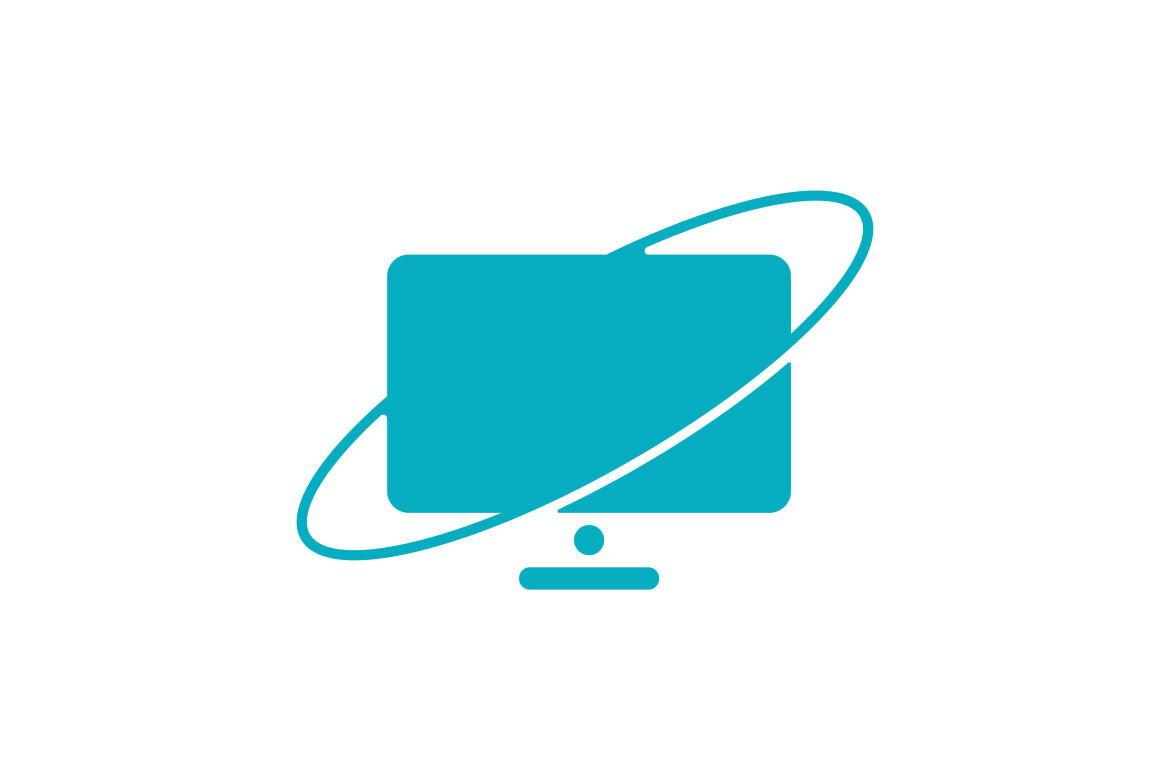 monitor desktop vector logo design isolated | Deeezy