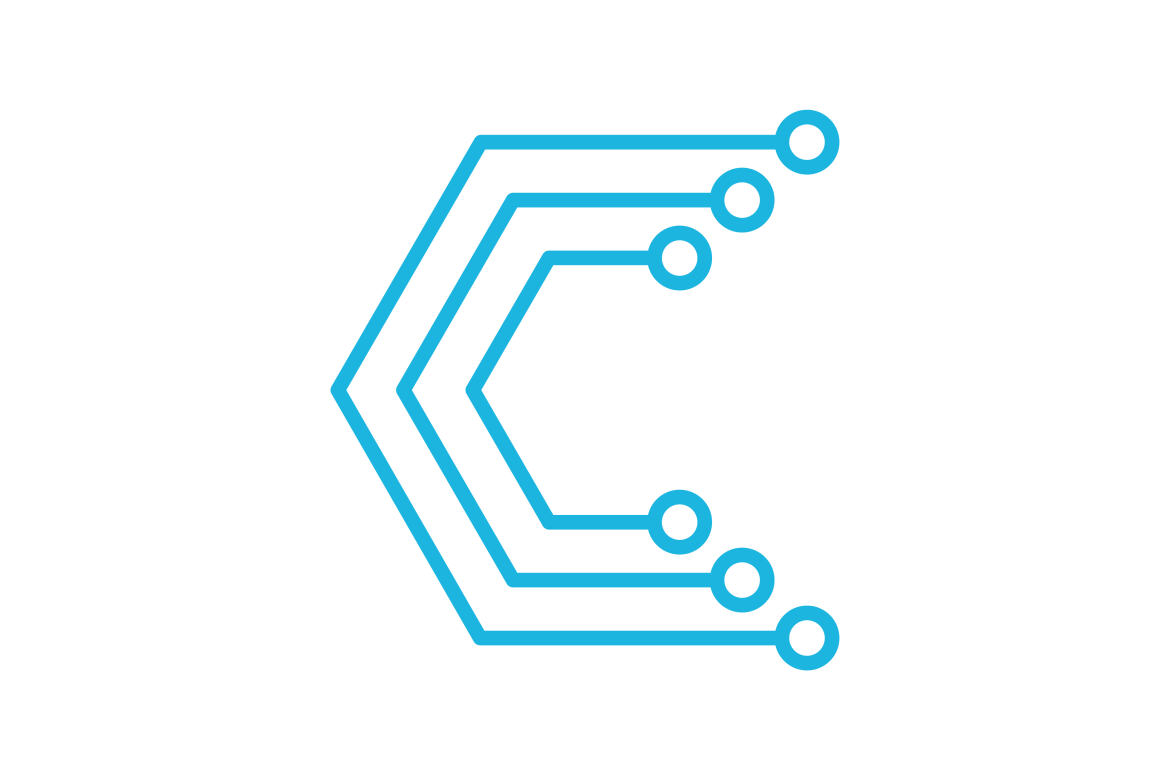 letter C Connect Internet logo vector design isolated | Deeezy