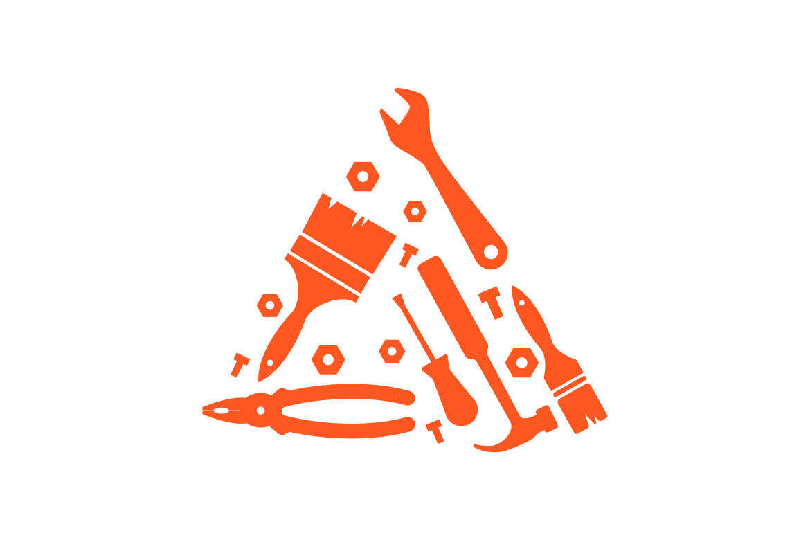 construction tools logo design vector isolated Deeezy