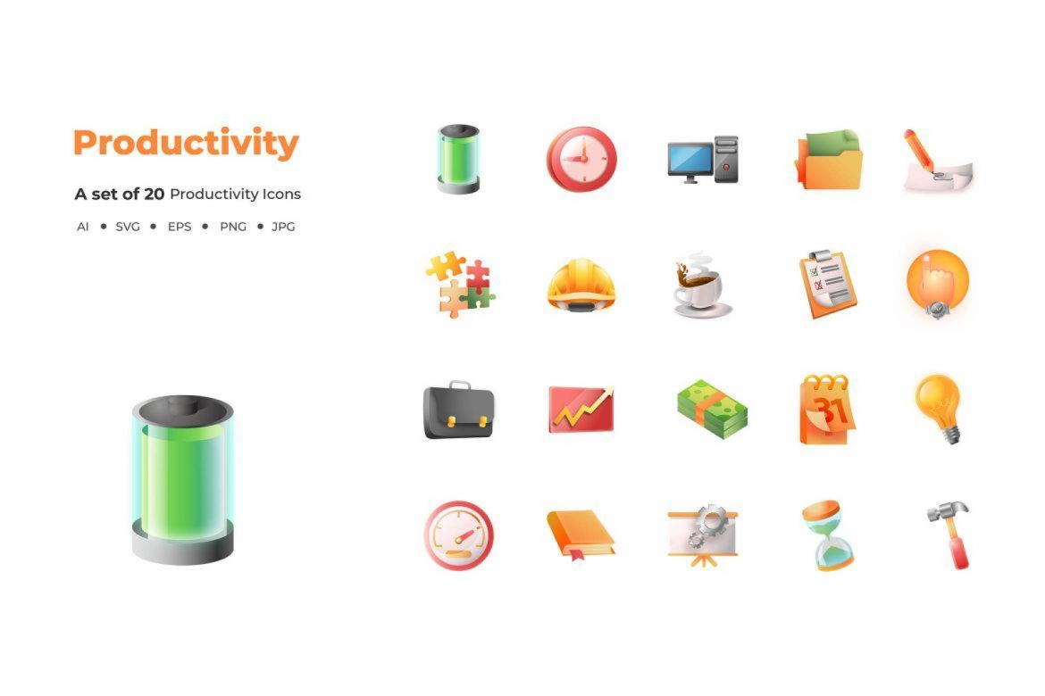 20 Productivity Icons | Deeezy