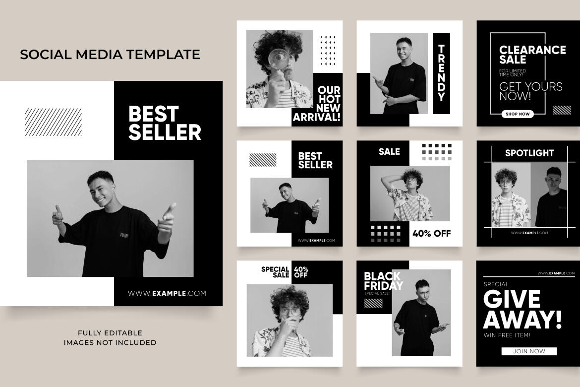 Fully editable Instagram and Facebook social media post template | Deeezy