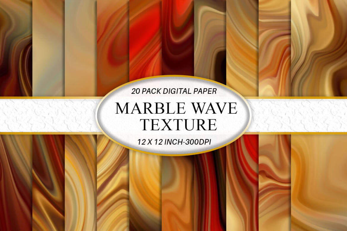 Digital paper marble wave liquid texture rust color background | Deeezy