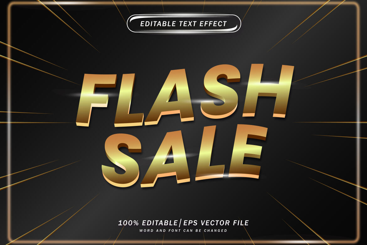 Luxury flash sale editable text effect Deeezy
