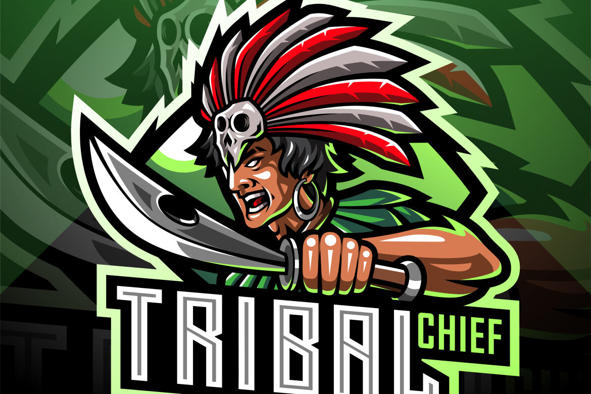 Tribal Chief Esport Mascot 