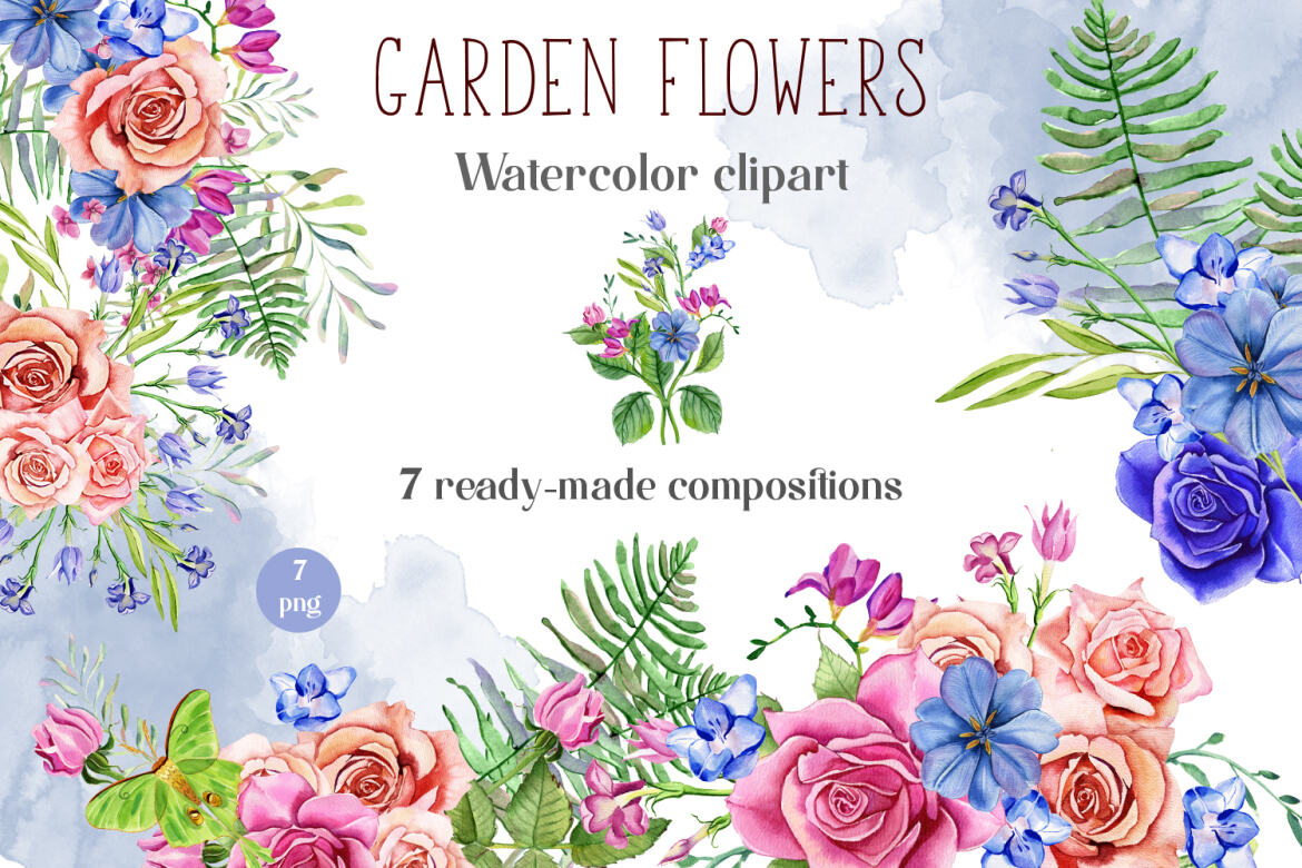 Flowers Bouquets Clipart Sublimation PNG | Deeezy