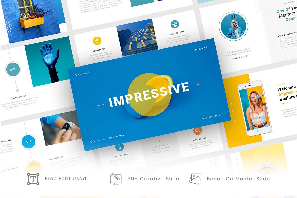 Impressive - Creative Business PowerPoint Template | Deeezy