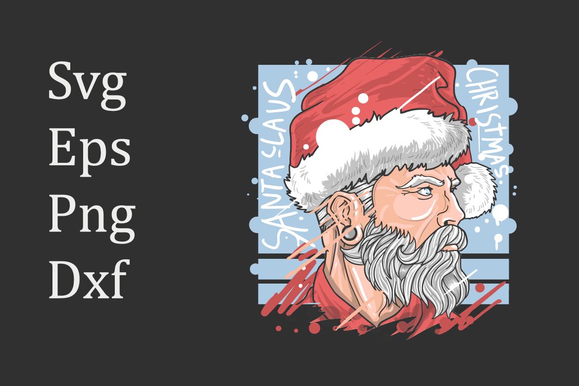 Santa claus christmas abstract painting watercolor | Deeezy