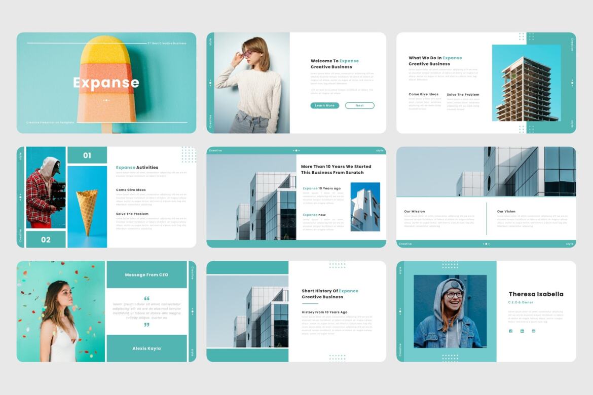Expanse - Creative Business PowerPoint Template | Deeezy