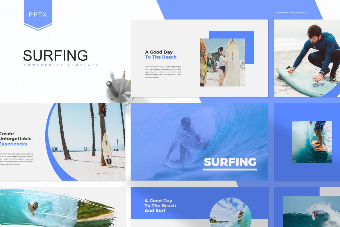 Surfing - Powerpoint Template | Deeezy