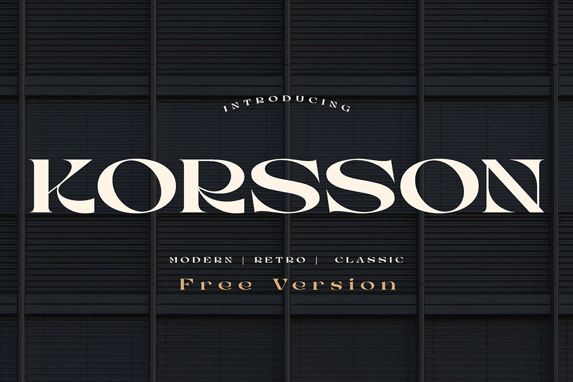 Korsson - Free Font | Deeezy