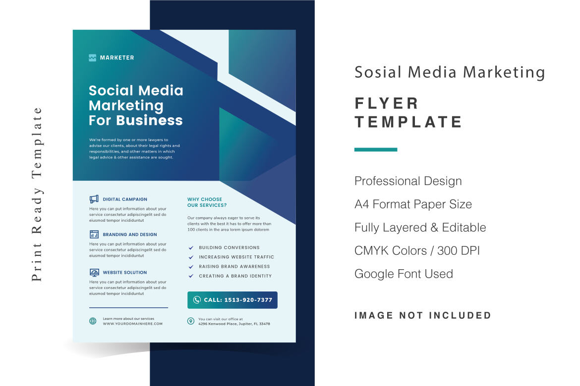 Sosial Media Marketing Flyer Template | Deeezy