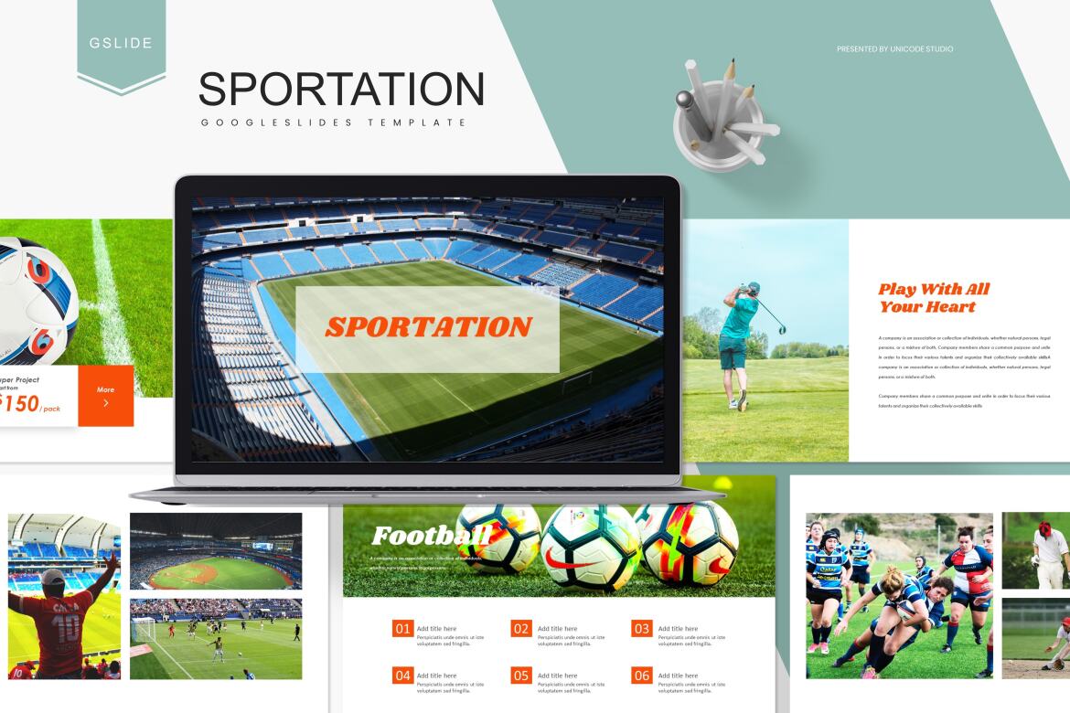 Sportation - Google Slides Template | Deeezy