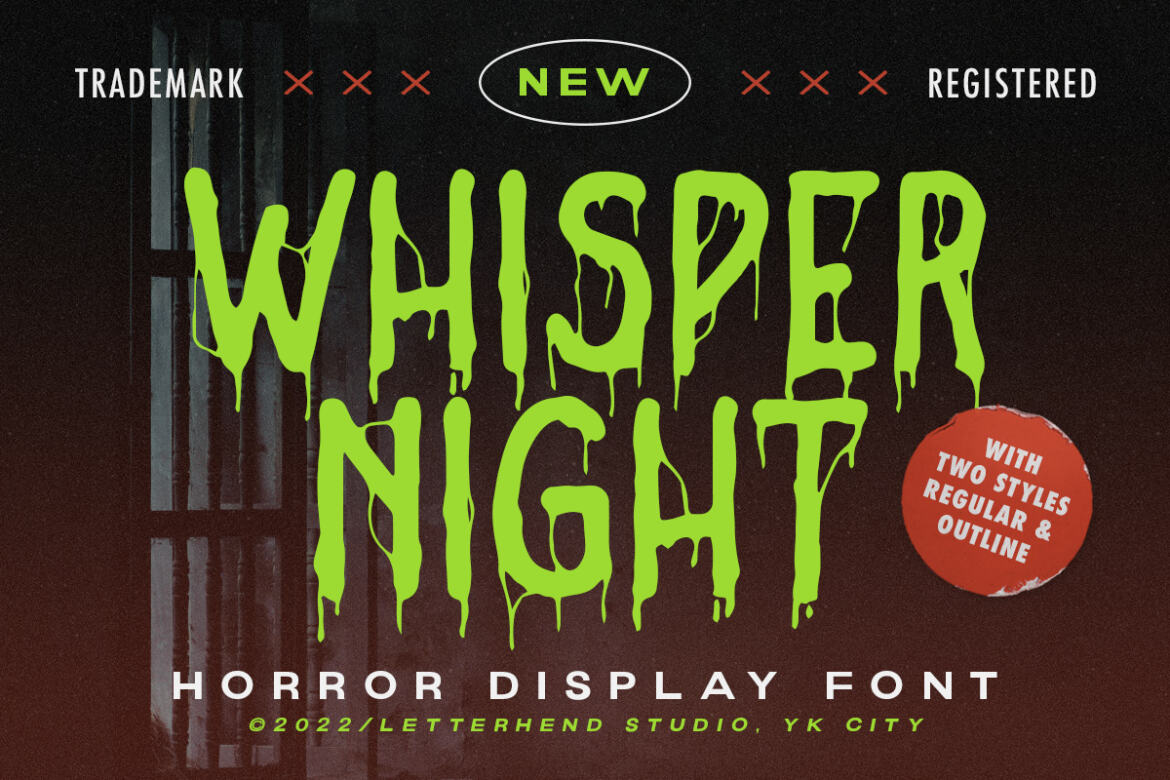 Whisper Night - Horror Display Font | Deeezy