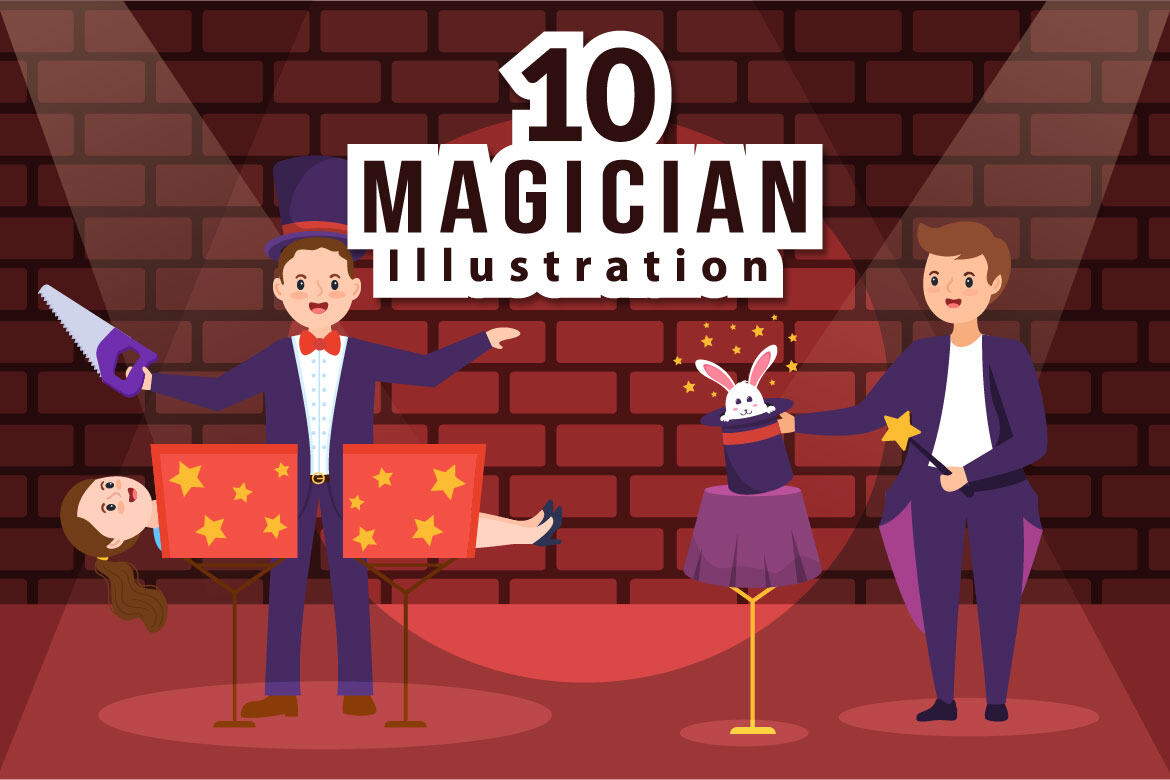 10 Magician Illusionist Illustration Deeezy
