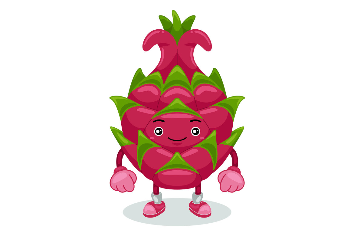 Dragon Fruit Character Vector | Deeezy