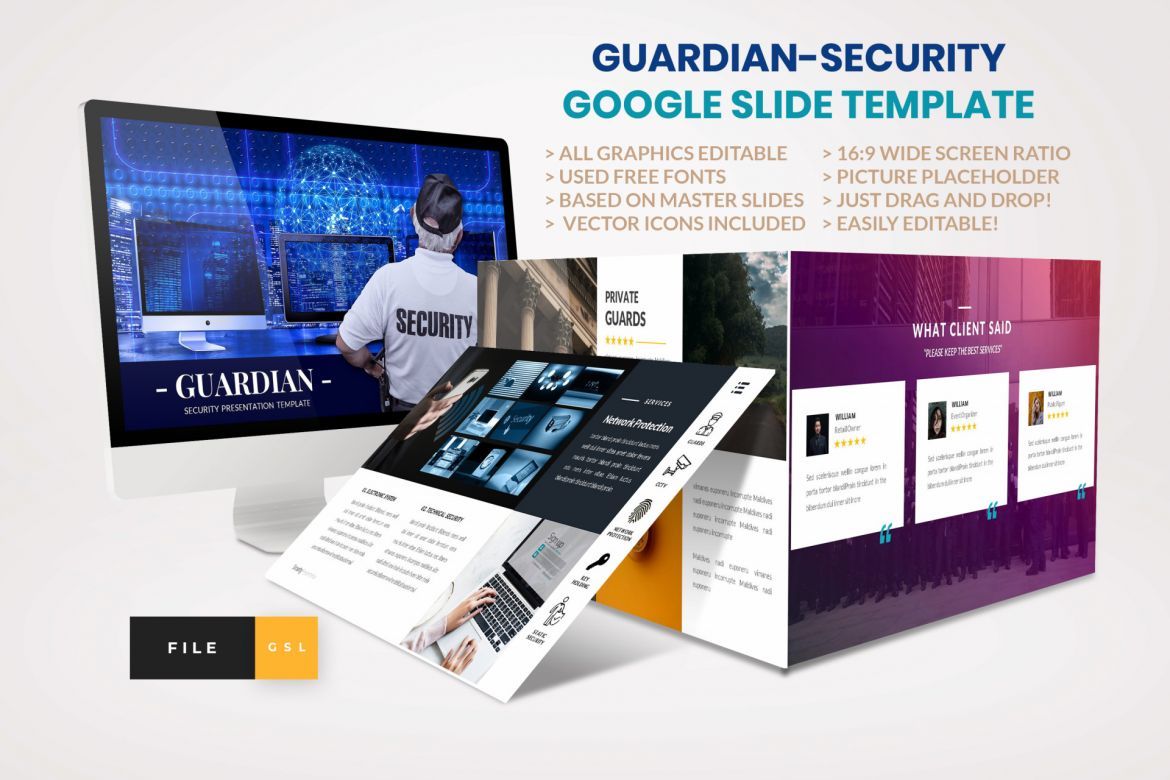 Guardian - Security Google Slide Template | Deeezy