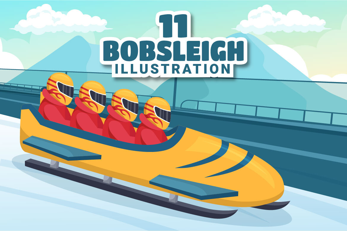 11 Bobsleigh Sport Illustration Deeezy