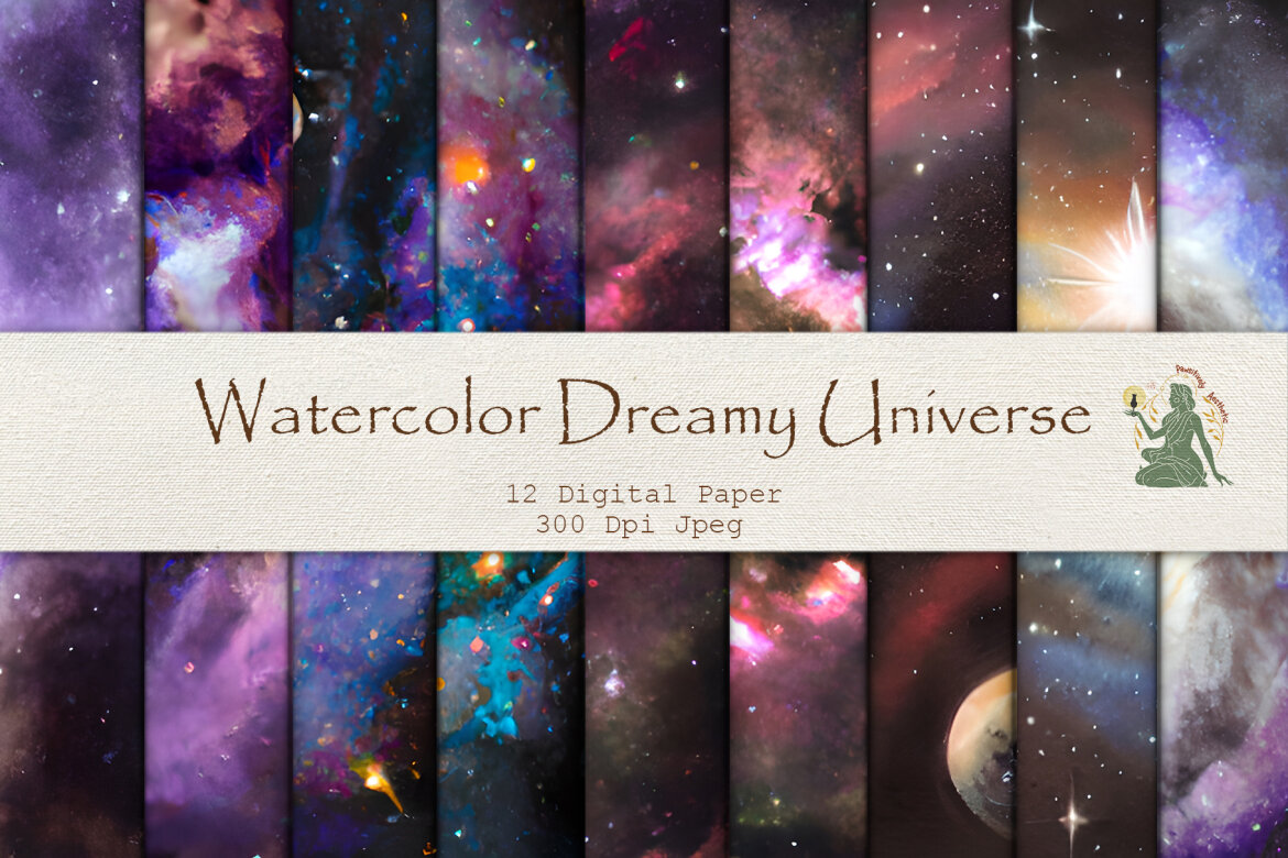 Dreamy Universe Digital Paper | Deeezy