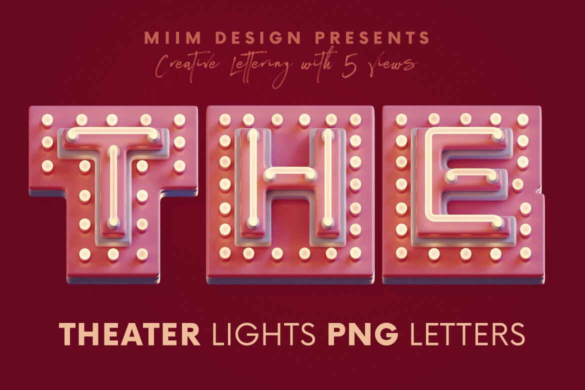 Theater Lights 3D Lettering Deeezy