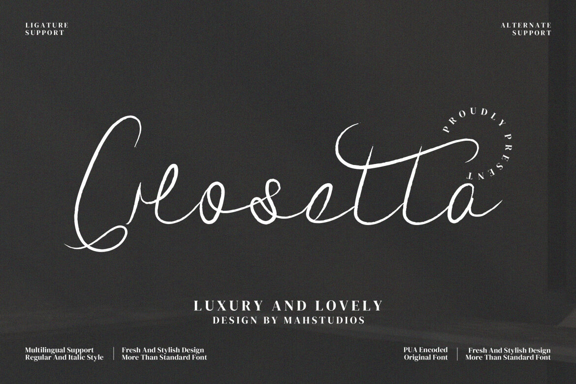 Crosetta Script Fonts Deeezy