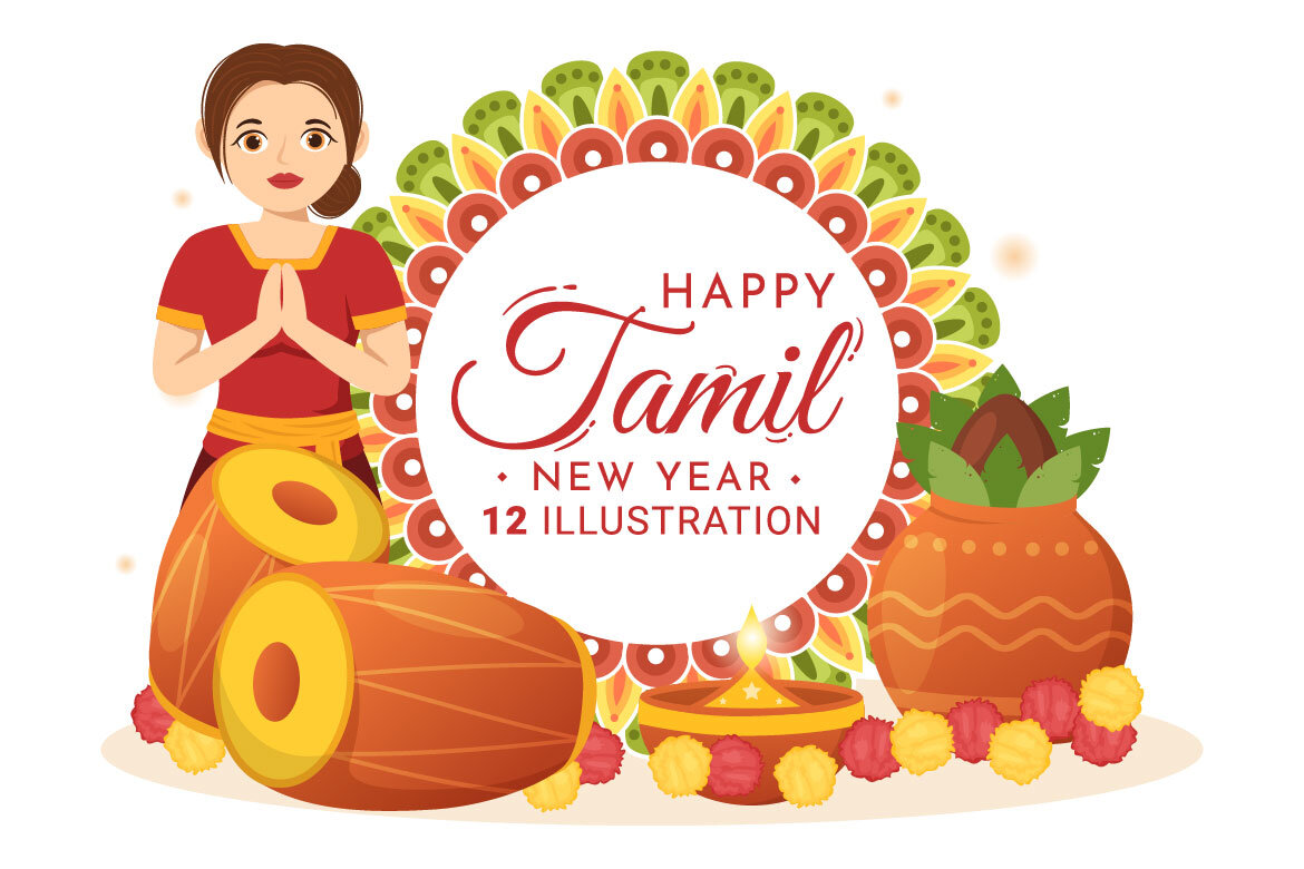 12 Happy Tamil New Year Illustration | Deeezy