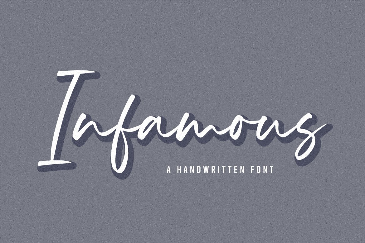Infamous a Handwritten Font | Deeezy