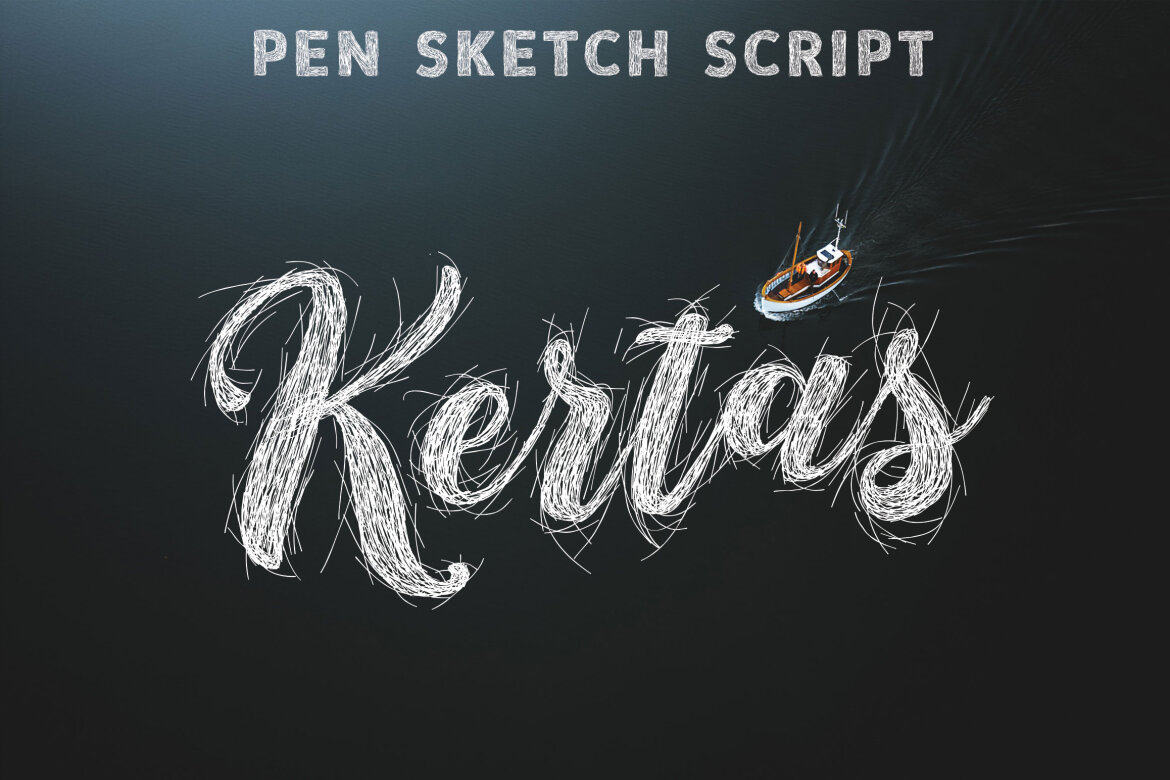 Kertas | Unique Pen Sketch Script Font | Deeezy