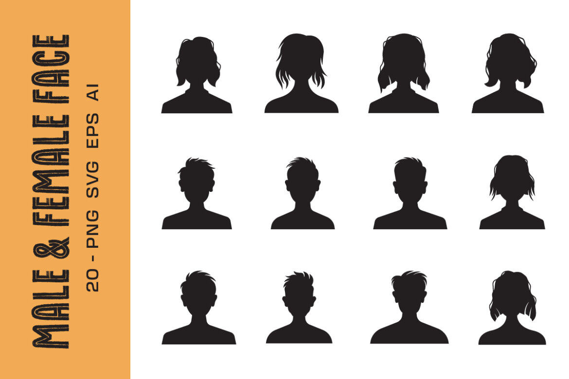 Male and female head silhouette | Deeezy