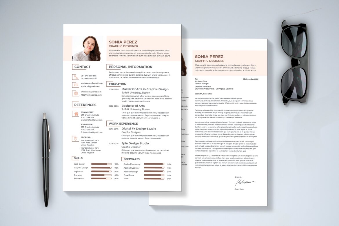 Modern Resume & Cover Letter Template | Deeezy