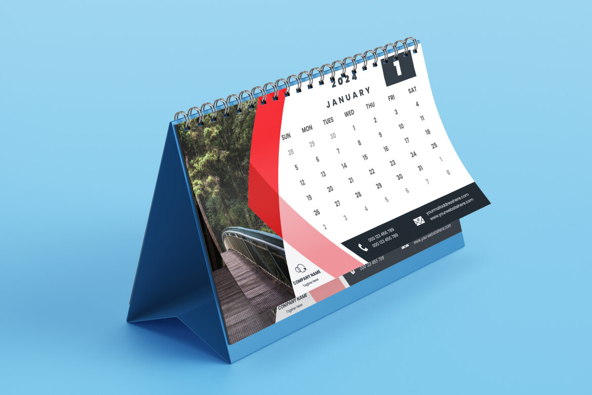 Desk Calendar 2024 Template | Deeezy