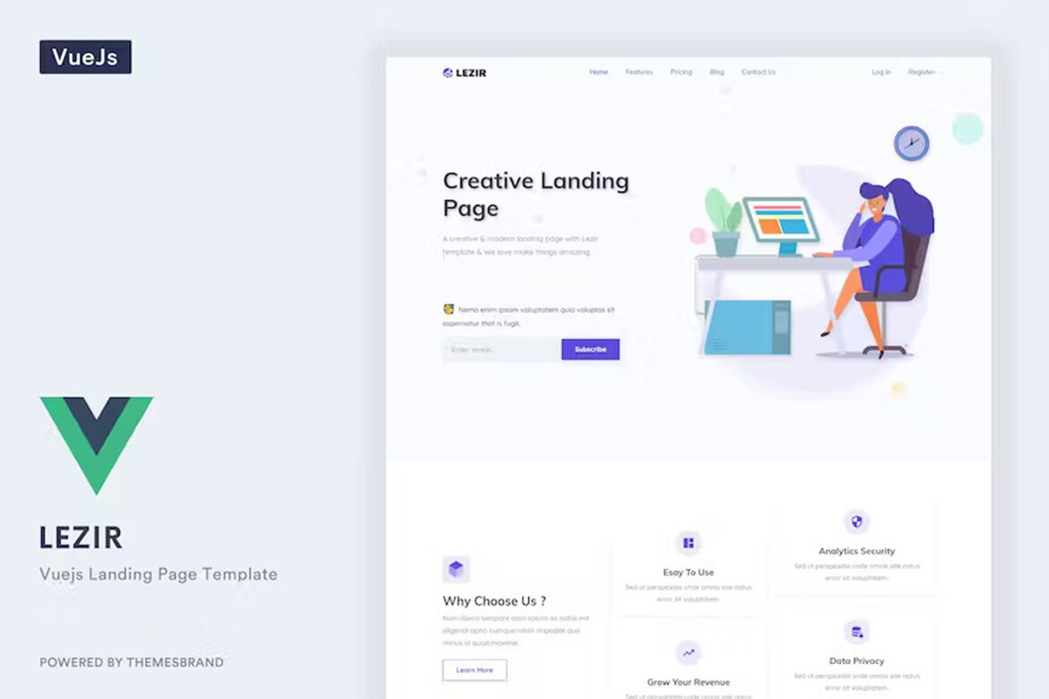 Vue Js Landing Page Template Deeezy