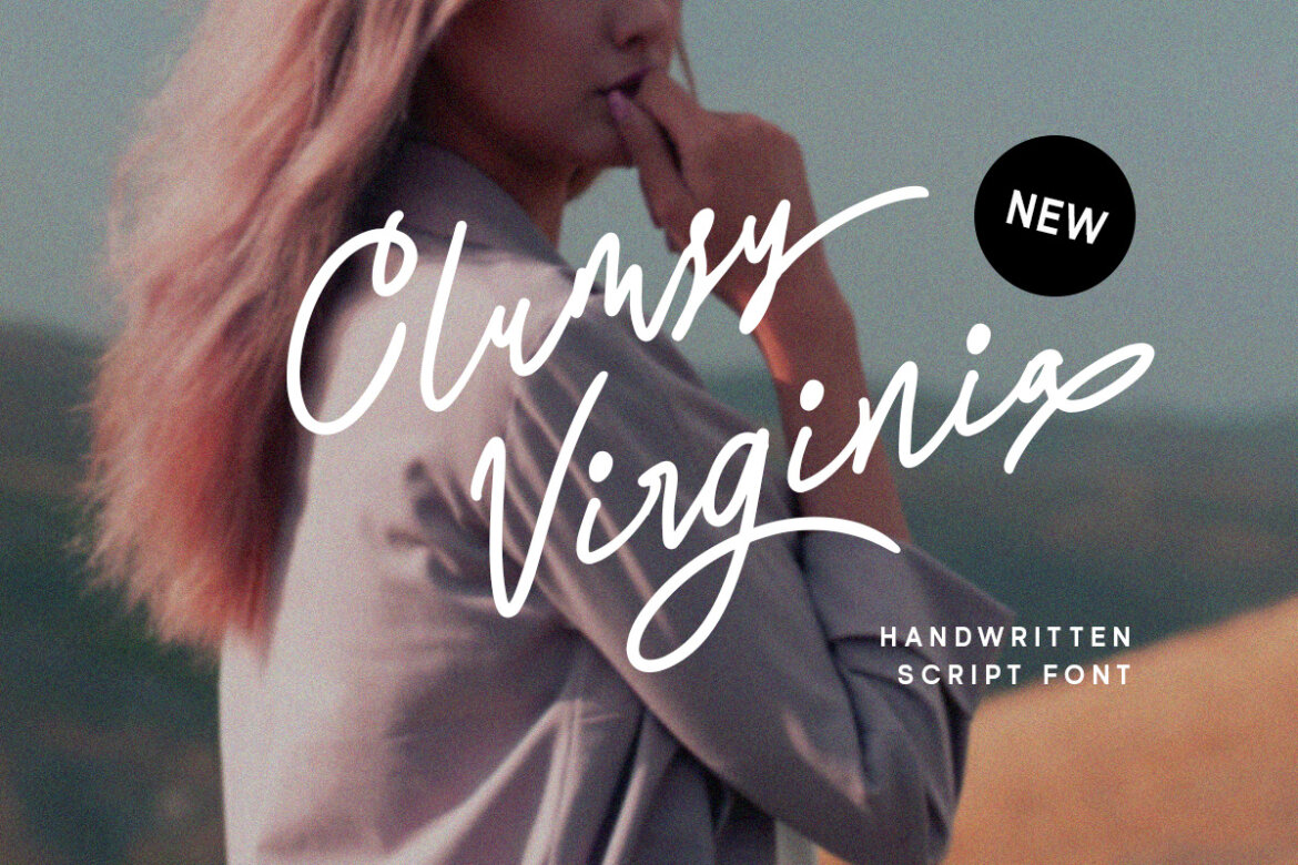 Clumsy Virginia - Handwritten Script Font | Deeezy