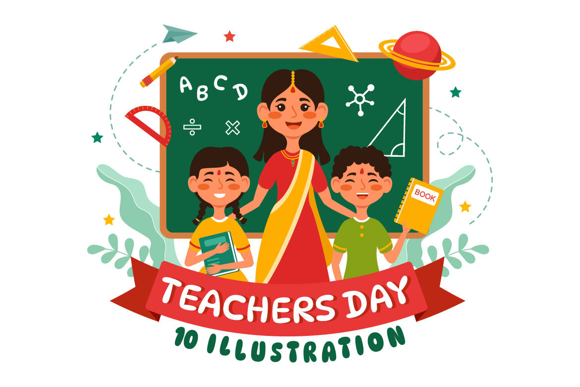 10 Teacher Day in India Illustration Deeezy