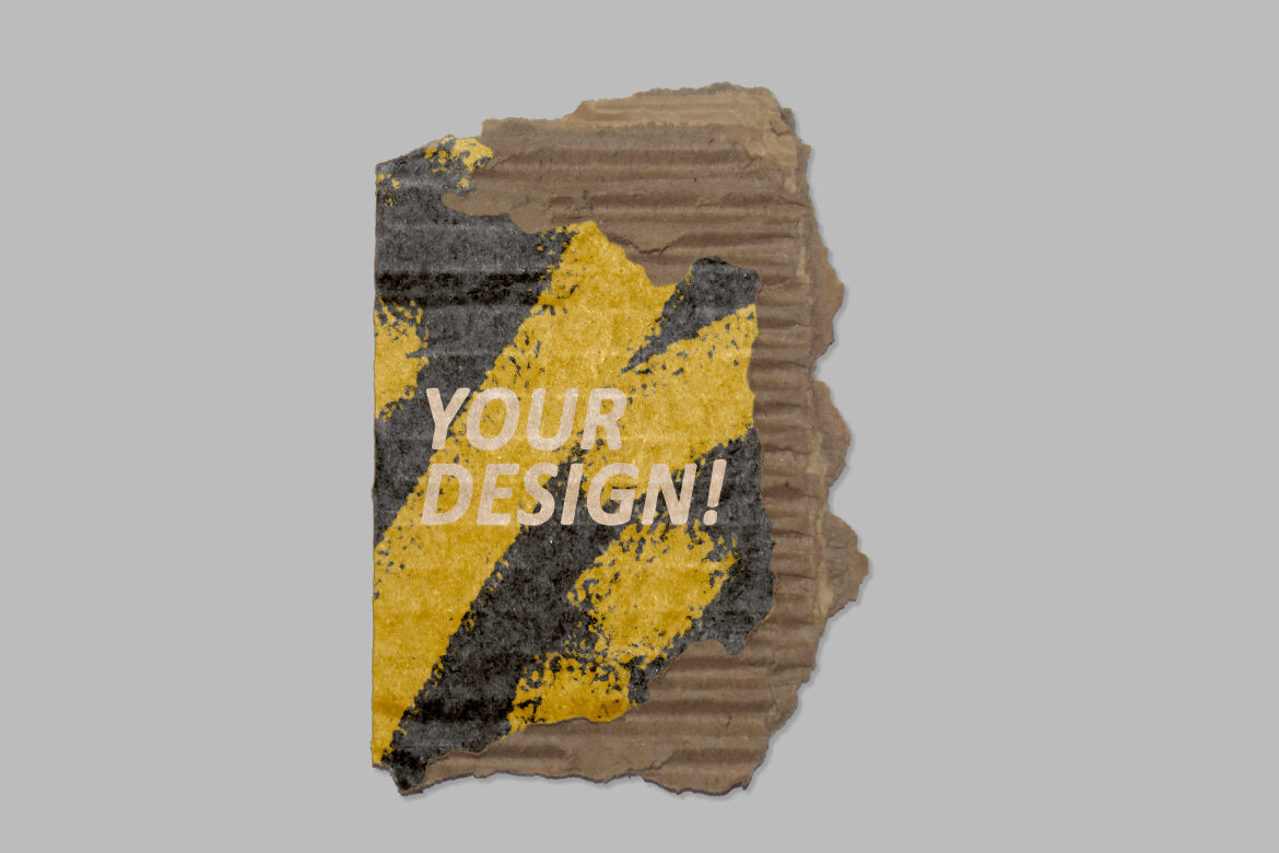 Free Ripped Cardboard Mockup #01 | Deeezy