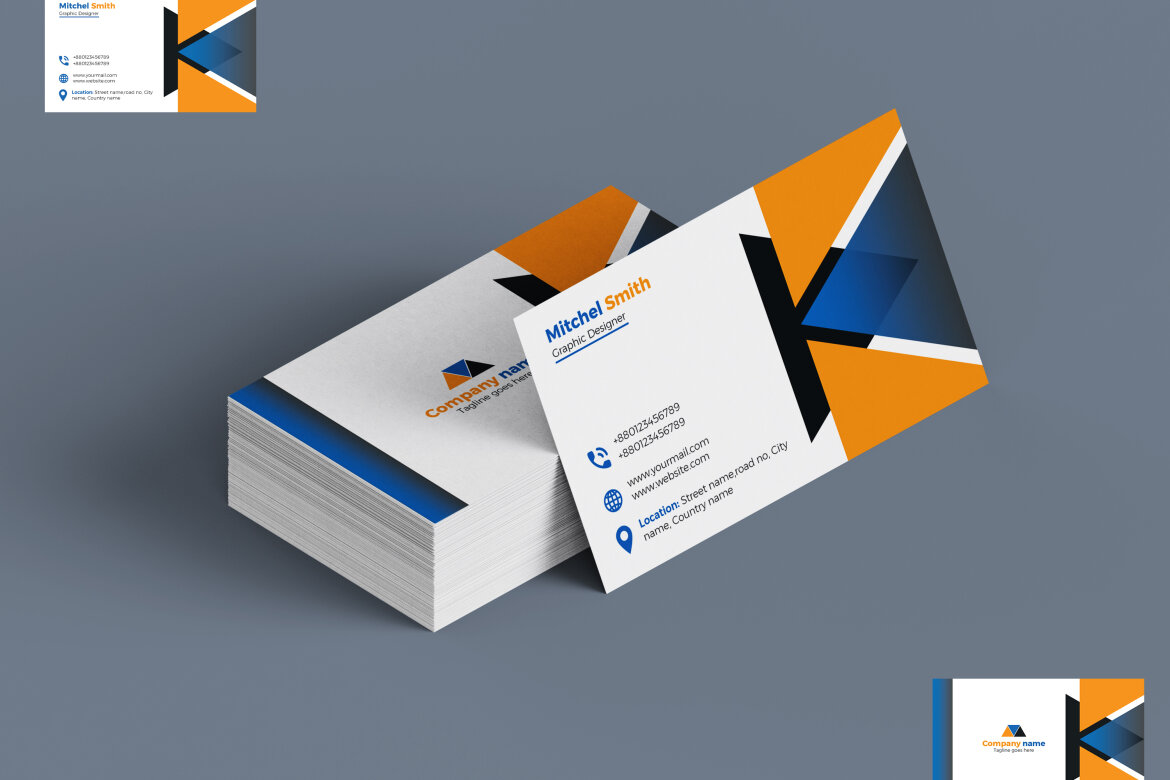 Business Card FREE Template Deeezy