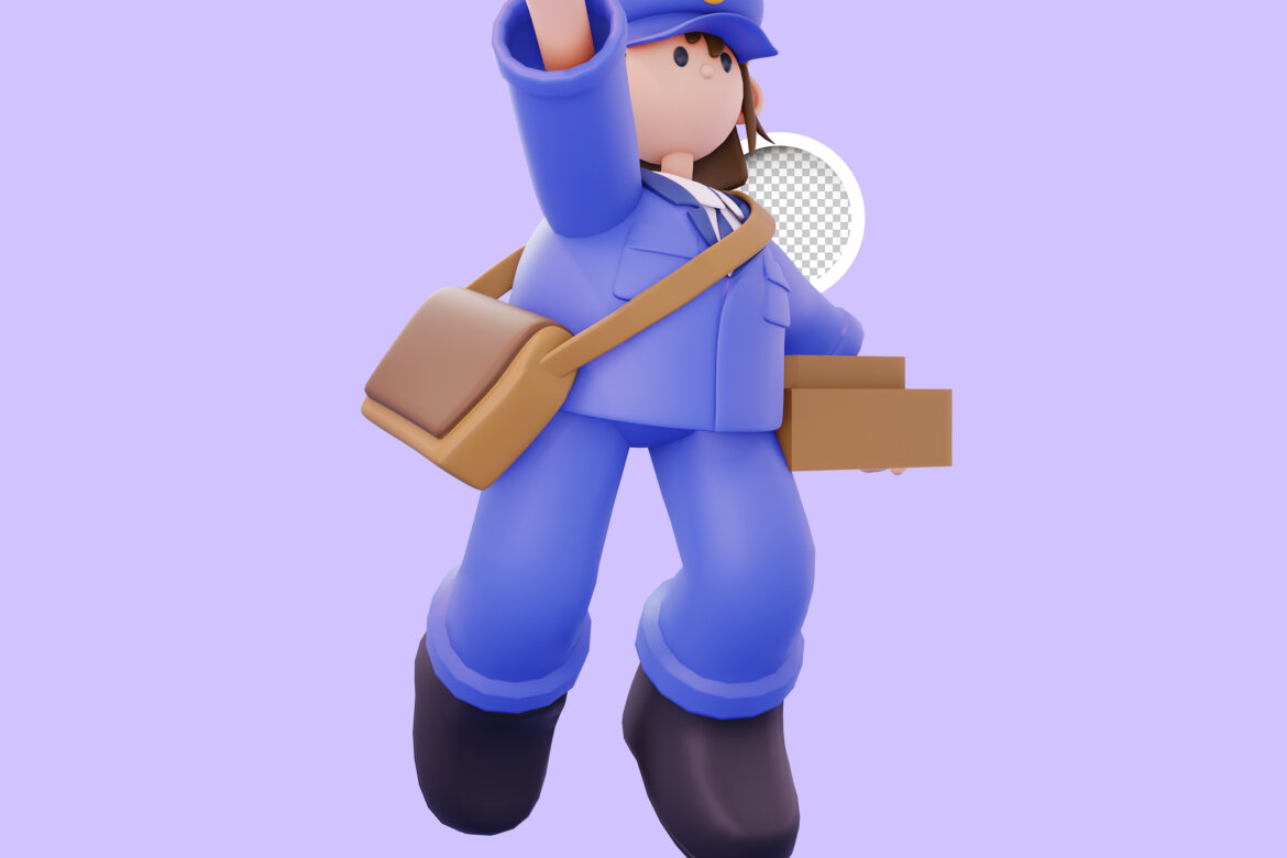 Superpostman delivering a parcel of his order | Deeezy