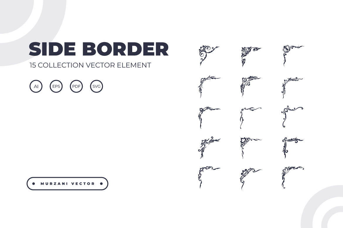 Side border element vector collection | Deeezy