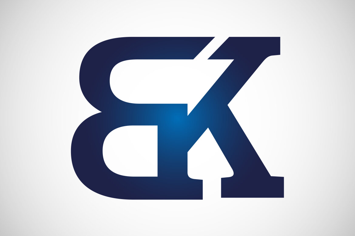 B K, White Background, logo, alphabet design, HD phone wallpaper | Peakpx