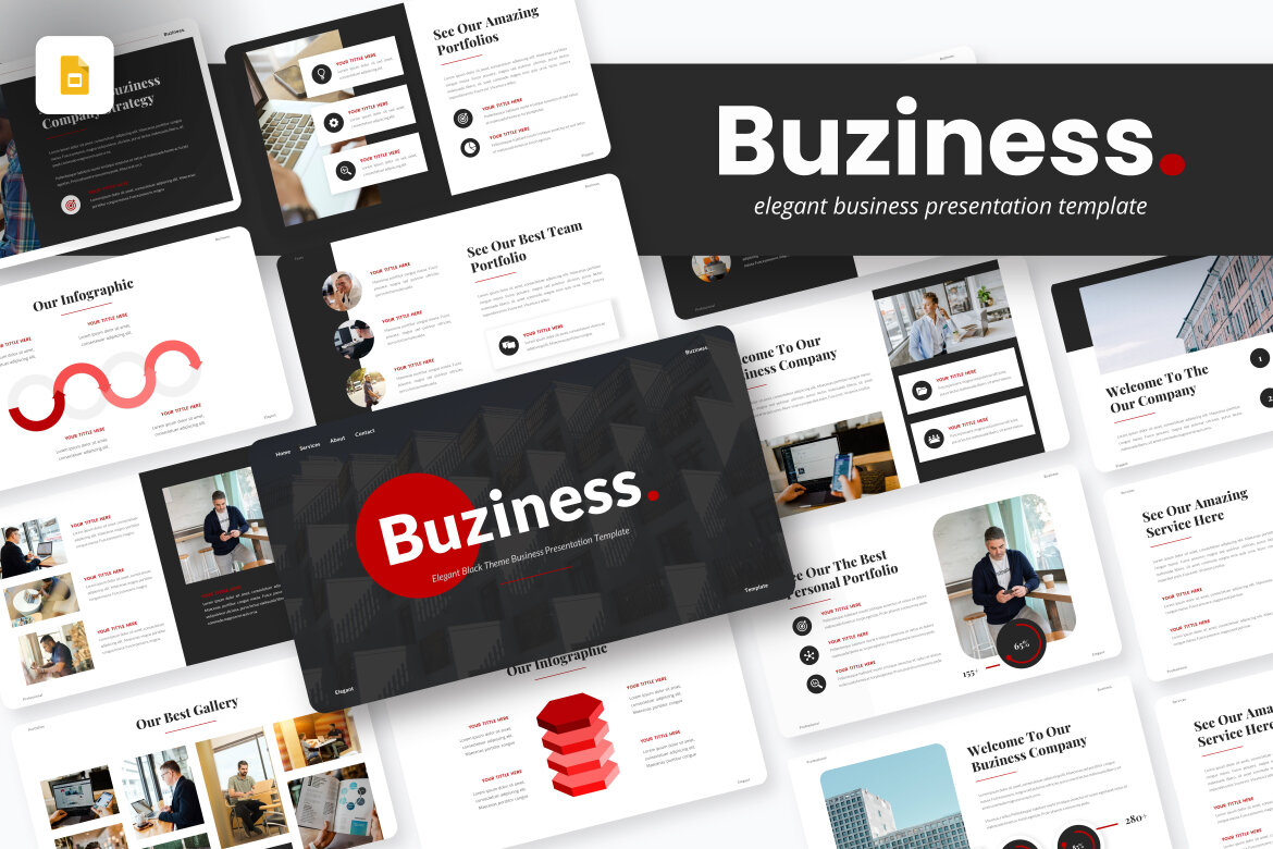 Buziness Business Google Slides Presentation Template | Deeezy