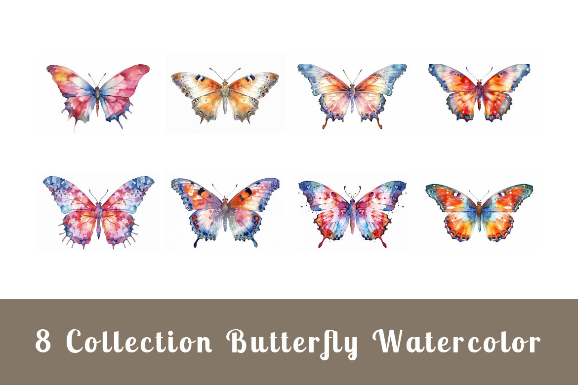 Watercolor Butterfly Collection Vol. 10 