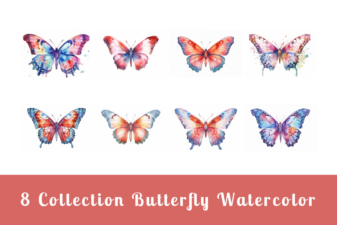 FREE watercolor butterfly collection vol. 12 | Deeezy