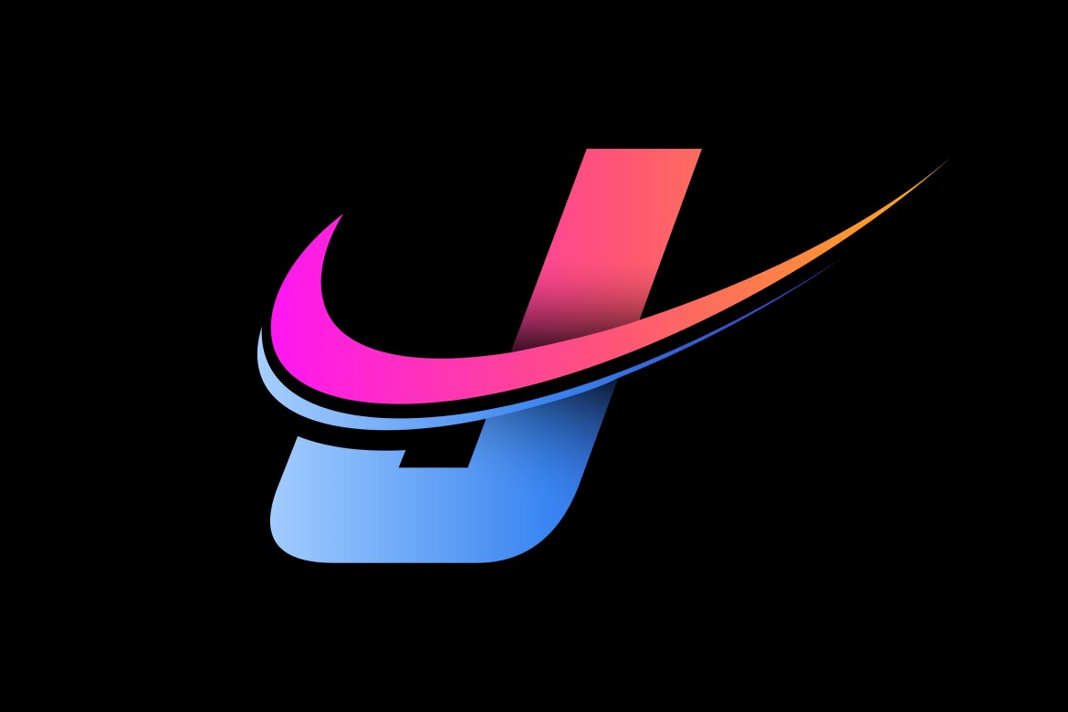 English alphabet with a swoosh logo | Deeezy