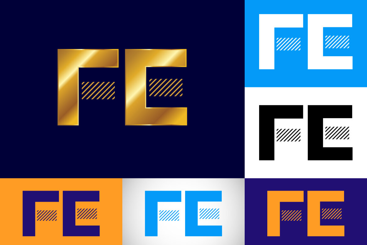 Initial Letter F E Logo Design | Deeezy