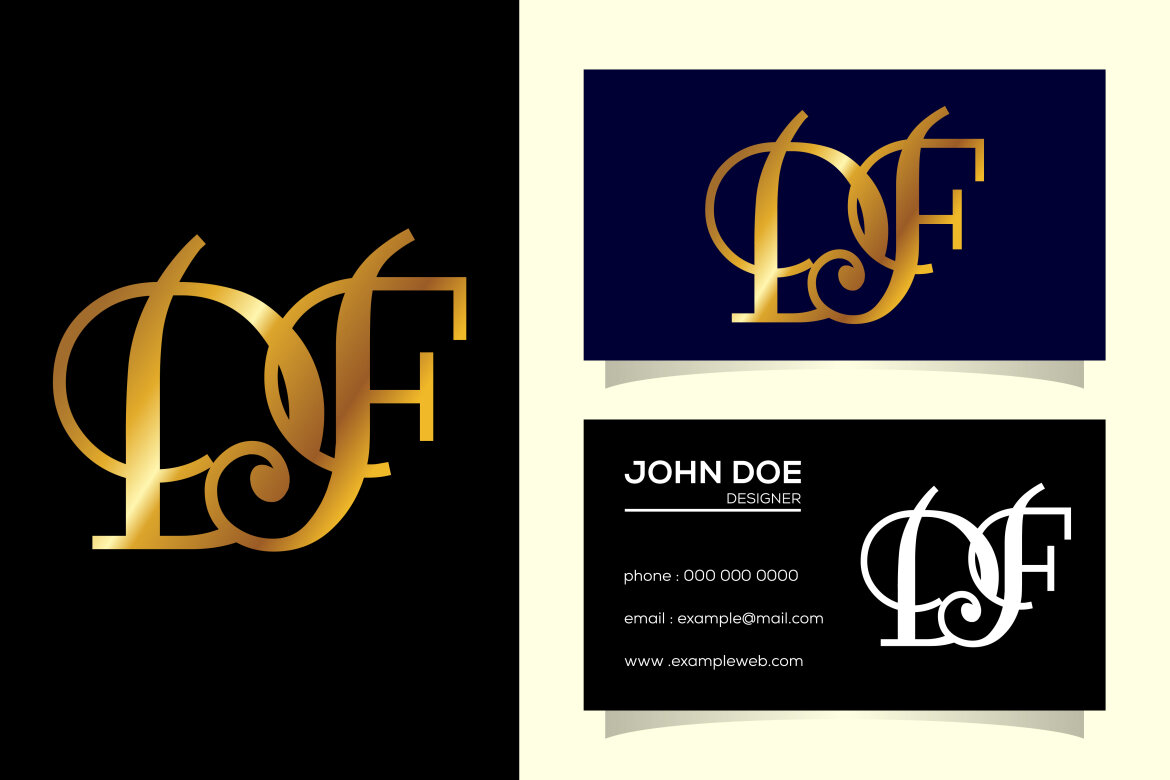 Initial Letter D F Logo | Deeezy