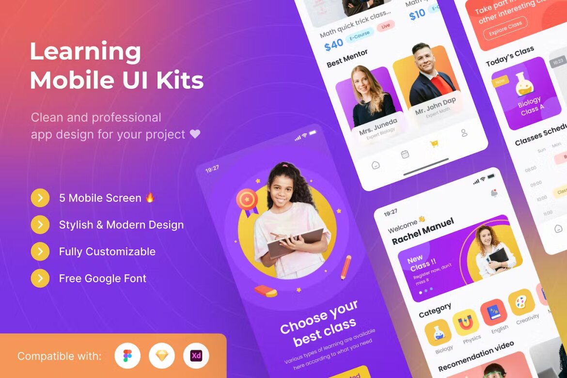 Learning Mobile Ui Kits Template 