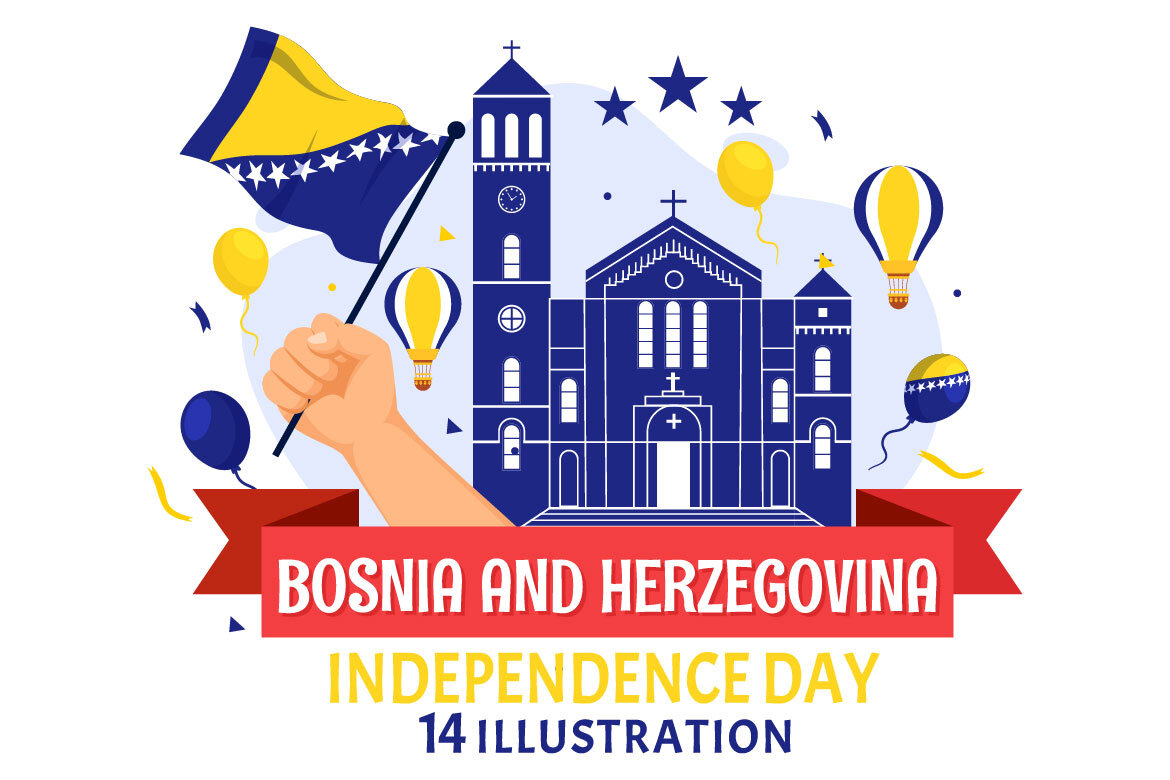 14 Bosnia and Herzegovina Independence Day Illustration | Deeezy