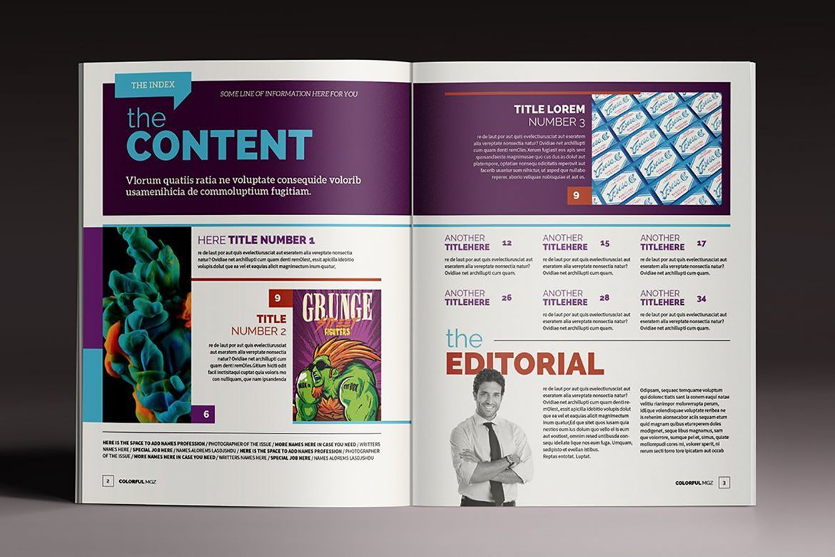 Colorful Indesign Template | Deeezy